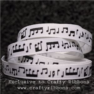 Music Ribbon - 9mm Music Notes