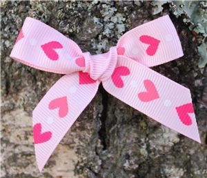 Love Heart Ribbon - Pearl Pink