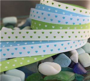 mini heart grosgrain ribbon
