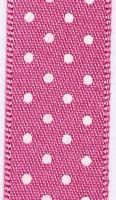 15mm Micro Dot Ribbon - Hot Pink