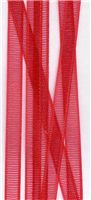 3mm Sheer Ribbon - Red