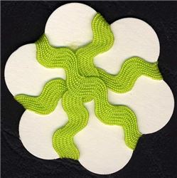 9mm Ric Rac Ribbon - Lime