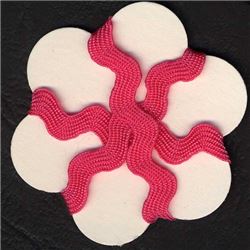 9mm Ric Rac Ribbon - Rose