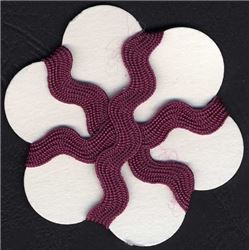 9mm Ric Rac Ribbon - Wine