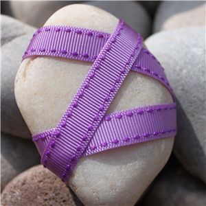 Saddle Stitch Ribbon - Orchid/Orchid